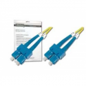 DIGITUS - Patch cable - SC single-mode (M) to SC single-mode (M) - 1 m - fibre optic - 9 / 125 micron - OS2 - booted, halogen-free - yellow
