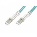 DIGITUS Professional - Patch cable - LC multi-mode (M) to LC multi-mode (M) - 1 m - fibre optic - 50 / 125 micron - OM3 - booted, halogen-free - aqua
