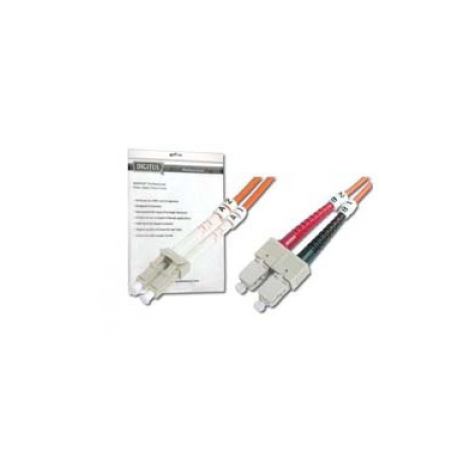 DIGITUS - Patch cable - LC multi-mode (M) to SC multi-mode (M) - 3 m - fibre optic - 50 / 125 micron - OM2 - halogen-free - orange - 0