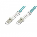 DIGITUS - Patch cable - LC multi-mode (M) to LC multi-mode (M) - 5 m - fibre optic - 50 / 125 micron - OM3 - booted, halogen-free - aqua