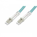 DIGITUS - Network cable - LC multi-mode (M) to LC multi-mode (M) - 2 m - fibre optic - 3 mm - 50 / 125 micron - OM3 - booted, halogen-free - aqua