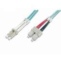 DIGITUS - Network cable - LC multi-mode (M) to SC multi-mode (M) - fibre optic - 3 mm - 50 / 125 micron - OM3 - booted, halogen-free - aqua