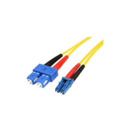 StarTech.com 1m Fiber Optic Cable - Single-Mode Duplex 9 / 125 - LSZH - LC / SC - OS1 - LC to SC Fiber Patch Cable (SMFIBLCSC1) - Network cable - LC single-mode (M) to SC single-mode (M) - 1 m - fibre optic - duplex - for P / N: SFPGLCSXMMST - 0