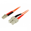 StarTech.com 2m Fiber Optic Cable - Multimode Duplex 50 / 125 - LSZH - LC / SC - OM2 - LC to SC Fiber Patch Cable - Network cable - LC multi-mode (M) to SC multi-mode (M) - 2 m - fibre optic - duplex - 50  /  125 micron