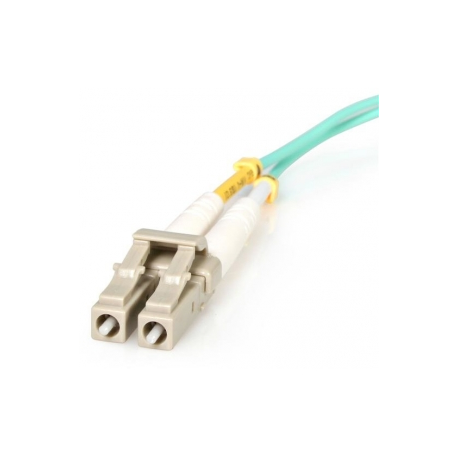 StarTech.com 2m Fiber Optic Cable - 10 Gb Aqua - Multimode Duplex 50 / 125 - LSZH - LC / SC - OM3 - LC to SC Fiber Patch Cable (A50FBLCSC2) - Patch cable - LC multi-mode (M) to SC multi-mode (M) - 2 m - fibre optic - duplex - 50  /  125 micron - aqua - 2