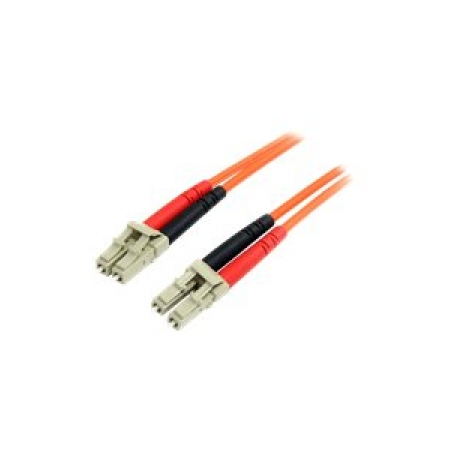StarTech.com 2m Fiber Optic Cable - Multimode Duplex 62.5 / 125 - LSZH - LC / LC - OM1 - LC to LC Fiber Patch Cable (FIBLCLC2) - Patch cable - LC multi-mode (M) to LC multi-mode (M) - 2 m - fibre optic - duplex - 62.5  /  125 micron - orange - 0