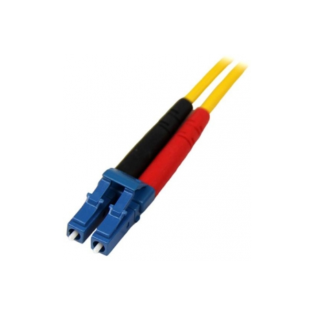 StarTech.com 10m Fiber Optic Cable - Single-Mode Duplex 9 / 125 - LSZH - LC / LC - OS1 - LC to LC Fiber Patch Cable (SMFIBLCLC10) - Patch cable - LC single-mode (M) to LC single-mode (M) - 10 m - fibre optic - duplex - 9  /  125 micron - OS1 - molded - yellow - for P / N: SFP100BBXDST, SFP100BBXUST, SFP10GBBXDST, SFP10GBBXUST, SFP10GBLRST, SFP10GBZRST - 1