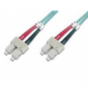 DIGITUS - Patch cable - SC multi-mode (M) to SC multi-mode (M) - 1 m - fibre optic - 50  /  125 micron - OM3 - booted, halogen-free