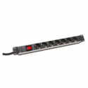 DIGITUS DN-95402 - Power strip (rack-mountable) - AC 250 V - input: power - output connectors: 7 (power) - 19" - 2 m cord