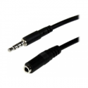 StarTech.com 2m 3.5mm 4 Position TRRS Headset Extension Cable - M / F - audio Extension Cable for iPhone (MUHSMF2M) - Headset extension cable - 4-pole mini jack male to 4-pole mini jack female - 2 m - black - for P / N: MUYHSFMM, MUYHSMFF, MUYHSMFFADW, SV211DPUA, SV211DPUA4K, SV211HDUA4K