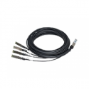 HPE X240 Direct Attach Copper Splitter Cable - Network cable - SFP+ to QSFP+ - 1 m - for HPE 5900AF-48; Edgeline e920; FlexFabric 1.92, 11908, 12902; ProLiant e910t 2U