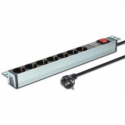 DIGITUS DN-95407 - Power strip (rack-mountable) - AC 250 V - input: power - output connectors: 7 - 1U - 19" - 2 m cord - grey