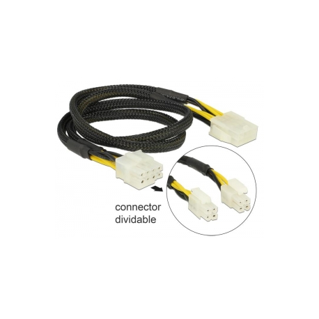 DeLOCK - Power extension cable - 8 pin EPS12V (F) to 8 pin EPS12V (M) - 44 cm - 0