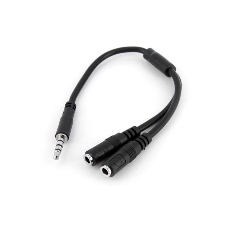 StarTech.com Headset Adapter, Microphone and Headphone Splitter - 3.5mm Male Aux to 3.5mm Female Audio & Mic Combo Jack Y Cable for Laptop  /  PC (MUYHSMFF) - Headset splitter - stereo mini jack female to 4-pole mini jack male - 20 cm - black - for P / N: DK30A2DH, DK30CHDDPPD, DK30CHDPPDUE, MST30C2HDPPD, USB3SMDOCK4K, USB3VDOCKD - 3