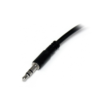 StarTech.com 3.5mm Audio Extension Cable - Slim Audio Splitter Y Cable and Headphone Extender - Male to 2x Female AUX Cable (MUY1MFFS) - Audio splitter - stereo mini jack male to stereo mini jack female - 20 cm - black - for P / N: MU15MMS, MU6MMS - 1