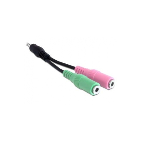 Delock - Audio adaptor - stereo mini jack male to stereo mini jack female - 12 cm - 0