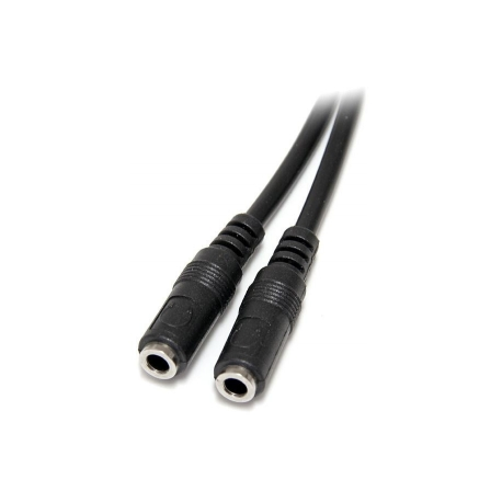 StarTech.com 6 in. 3.5mm Audio Splitter Cable - Stereo Splitter Cable - Gold Terminals - 3.5mm Male to 2x 3.5mm Female - Headphone Splitter (MUY1MFF) - Audio splitter - stereo mini jack male to stereo mini jack female - 15.2 cm - for P / N: MU1MMS, PCISOUND4CH - 2