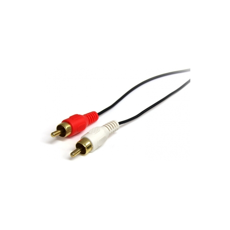 StarTech.com 3 ft Stereo Audio Cable - 3.5mm Male to 2x RCA Male - heaDPhone jack to RCA - Mini jack to RCA - 3.5mm to RCA (MU3MMRCA) - Audio cable - stereo mini jack male to RCA x 2 male - 92 cm - black - for P / N: HD202A, ST121HDBTSC, ST12MHDLAN4R, ST12MHDLNHK, ST12MHDLNHR, ST222HDBT, VID2HDCON2 - 1