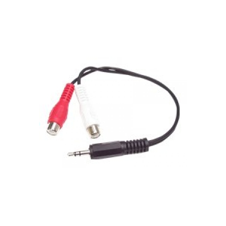 StarTech.com 6in Stereo Audio Y-Cable - 3.5mm Male to 2x RCA Female - Headphone Jack to RCA - Computer  /  MP3 to Stereo 1x Mini-Jack 2x RCA (MUMFRCA) - Audio cable - RCA x 2 female to stereo mini jack male - 15.24 cm - black - for P / N: PEXSOUND7CH, SV411KUSB - 0