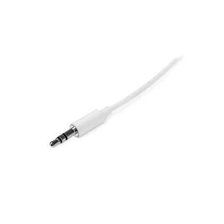StarTech.com 2m White Slim 3.5mm Stereo Audio Cable - 3.5mm Audio Aux Stereo - Male to Male Headphone Cable - 2x 3.5mm Mini Jack (M) White (MU2MMMSWH) - Audio cable - stereo mini jack male to stereo mini jack male - 2 m - white - 1