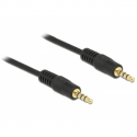 Delock - Headset cable - 4-pole mini jack male to 4-pole mini jack male - 2 m - shielded - black