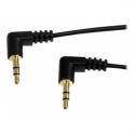StarTech.com 6 ft. (1.8 m) Right Angle 3.5 mm Audio Cable - 3.5mm Slim Audio Cable - Right Angle - Male / Male - Aux Cable (MU6MMS2RA) - Audio cable - stereo mini jack male to stereo mini jack male - 1.8 m - black