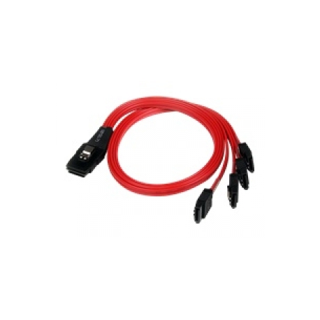 StarTech.com 50cm SFF-8087 to 4x SATA - Internal Mini SAS to SATA Reverse Cable - internal Mini SAS to SATA (SAS8087S4R50) - SATA  /  SAS cable - Serial ATA 150 / 300 / 600 - 4-Lane - SATA (R) to 36 pin 4i Mini MultiLane (P) - 50 cm - latched - red - 0