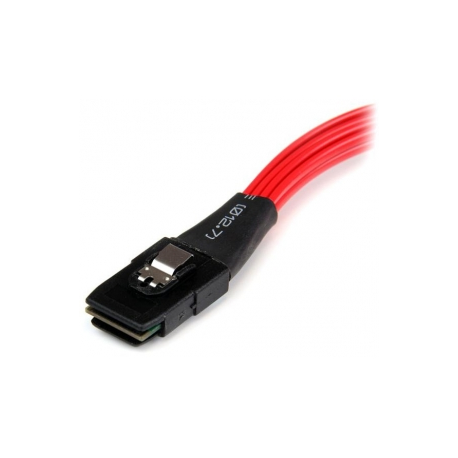StarTech.com 50cm SFF-8087 to 4x SATA - Internal Mini SAS to SATA Reverse Cable - internal Mini SAS to SATA (SAS8087S4R50) - SATA  /  SAS cable - Serial ATA 150 / 300 / 600 - 4-Lane - SATA (R) to 36 pin 4i Mini MultiLane (P) - 50 cm - latched - red - 4