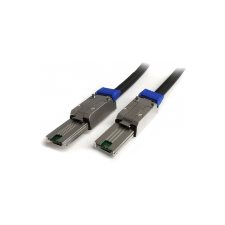 StarTech.com 1m External Mini SAS Cable - Serial Attached SCSI SFF-8088 to SFF-8088 - 2x SFF-8088 (M) - 1 meter, Black (ISAS88881) - SAS external cable - TAA Compliant - SAS 6Gbit / s - 4-Lane - 26 pin 4x Shielded Mini MultiLane SAS (SFF-8088) (P) to 26 pin 4x Shielded Mini MultiLane SAS (SFF-8088) (P) - 1 m - latched - black - 2