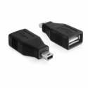 DeLOCK USB adapter - USB adapter - USB (F) to mini-USB Type B (M) - USB 2.0 - black