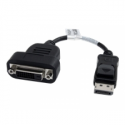 StarTech.com DisplayPort to DVI Adapter - Active Conversion - 1920x1200 - DP to DVI Single Link Converter for DVI-D Display (DP2DVIS) - DisplayPort adapter - DisplayPort (M) to DVI-D (F) - 20 cm - black - for P / N: DKM30CHDPD, SV231QDPU34K, TB32DP14, TB3CDK2DP, TB3CDK2DPUE, TB3CDOCKDP, TB3DKM2DPL
