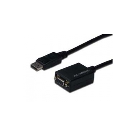 ASSMANN - DisplayPort adapter - DisplayPort (M) to HD-15 (VGA) (F) - 15 cm - molded - black - 0