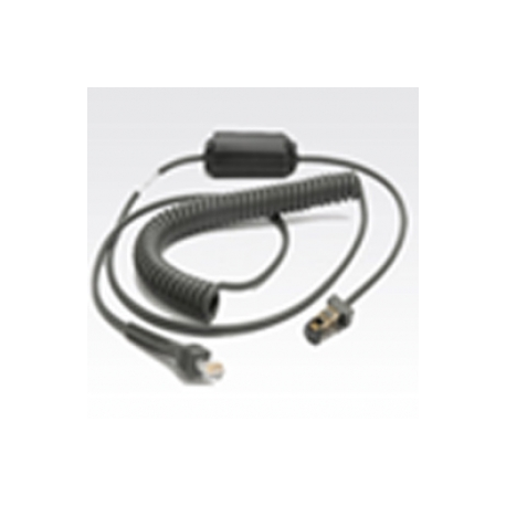 Zebra - Data cable - 2.7 m - coiled - for Symbol LS3408, LS3478, LS7708, LS9208; Cyclone M2005; Digital Scanner DS 6608, DS3478 - 0