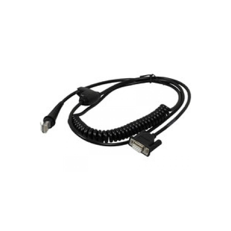 Honeywell - Serial  /  power cable - DB-9 - 2.7 m - coiled - black - for Honeywell IS3480 QuantumE, MS1690 Focus, MS3780 Fusion - 0