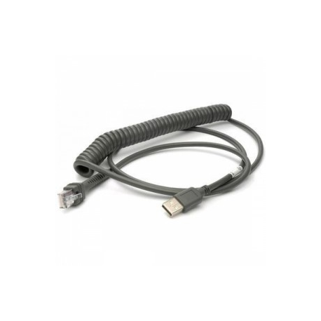 Datalogic - USB cable - RJ-45 (10 pin) (M) to USB (M) - 2 m - straight connector - for QuickScan QBT2400, QBT2430, QM2430 - 3
