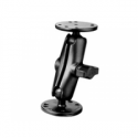 RAM RAM-B-101U - Mounting kit (double socket arm, 2 round mounting plates) - marine grade aluminium - powder coated aluminium