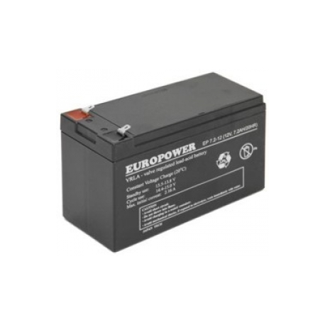 EMU BATTERY 12V 7.2AH VRLA/EP7.2-12 T2 EUROPOWER - 0
