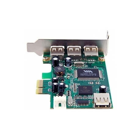 StarTech.com 4 Port PCI Express Low Profile High Speed USB Card - PCIe USB 2.0 Card - PCI-E USB 2.0 Card (PEXUSB4DP) - USB adapter - PCIe low profile - USB, USB 2.0 - 4 ports - for P / N: ST4200MINI2 - 3