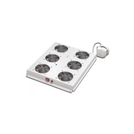 DIGITUS Professional DN-19 FAN-4-SRV - Rack roof with 2 fans - with 4 cooling fans - light grey, RAL 7035 - 19" - 0