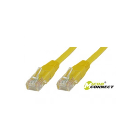MicroConnect - Network cable - RJ-45 (M) to RJ-45 (M) - 20 m - UTP - CAT 5e - booted, stranded - yellow - 0