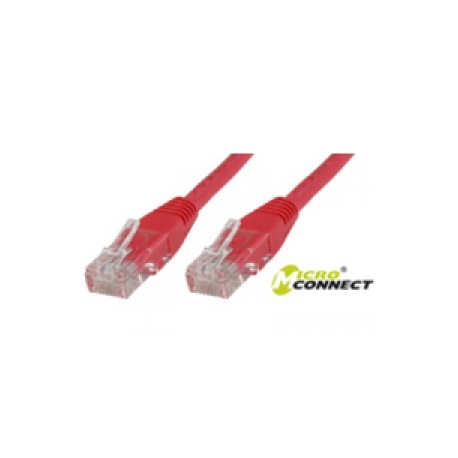 MicroConnect - Network cable - RJ-45 (M) to RJ-45 (M) - 20 m - UTP - CAT 5e - red - 0
