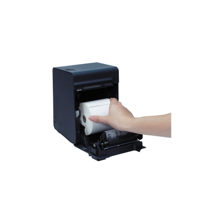 Epson TM L90 - Receipt printer - thermal line - Roll (8 cm) - 203 dpi - up to 150 mm / sec - USB 2.0, serial - cutter - dark grey - 7