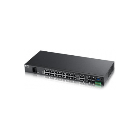 ZyXEL MES3500-24F - Switch - Managed - 24 x SFP + 4 x combo Gigabit SFP - desktop, rack-mountable - AC 120/230 V / DC -37 -72 V - 0