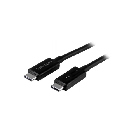 StarTech.com 40Gbps Thunderbolt 3 Cable - 1.6ft / 0.5m - Black - 5k 60Hz / 4k 60Hz - Certified TB3 USB-C Charger Cord w /  100W Power Delivery (TBLT34MM50CM) - Thunderbolt cable - USB-C (M) to USB-C (M) - Thunderbolt 3  /  USB  /  DisplayPort - 50 cm - black - for P / N: PEXUSB321C, TB33A1C, TB3DK2DHV, TB3DK2DHVUE, TB3DK2DPPDUE, TB3DKDPMAW, TB3DKDPMAWUE - 0