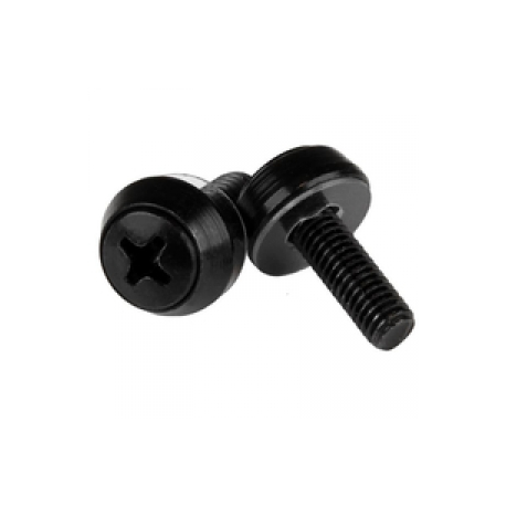 StarTech.com M5 x 12mm - Screws - 100 Pack, Black - M5 Mounting Screws for Server Rack & Cabinet (CABSCREWSM5B) - Screw kit - black (pack of 100) - for P / N: RACK-18U-20-WALL-OA, RACK-21U-20-WALL-OA, RACK-24U-20-WALL-OA, RK3236BKF, WALLMOUNT4 - 0