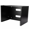 StarTech.com Wall Mount Patch Panel Rack - 4U Wall Mount Rack Shelf with Built in Shelf - 2 Post Open Frame Rack - Rack Shelf (WALLMOUNT8) - Cabinet - wall mountable - black - 8U - 12"