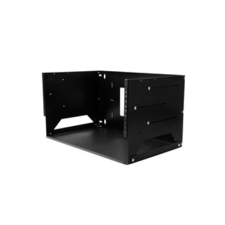 StarTech.com 4U Open Frame Wall Mount Network Rack w /  Built in Shelf - 2-Post Adjustable Depth (12" to 18") Equipment Rack - 75.2lbs (WALLSHELF4U) - Rack (wall mount) - black - 4U - 19" - for P / N: CABSCRWS1032 - 0