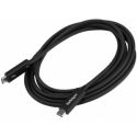 StarTech.com Thunderbolt 3 Cable - 6 ft  /  2m - 4K 60Hz - 40Gbps - USB C to USB C Cable - Thunderbolt 3 USB Type C Charger (TBLT3MM2MA) - Thunderbolt cable - USB-C (M) to USB-C (M) - Thunderbolt 3  /  USB  /  DisplayPort - 2 m - 4K support - black - for P / N: CDP2HDUACP, CDP2HDUACPW, TB33A1C, TBDOCKHDPBC