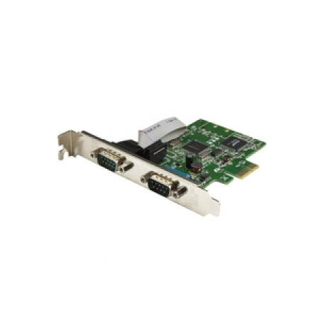 StarTech.com 2-Port PCI Express Serial Card with 16C1050 UART - RS232 Low Profile Serial Card - PCI Serial Card (PEX2S1050) - Serial adapter - PCIe low profile - RS-232 x 2 - 0