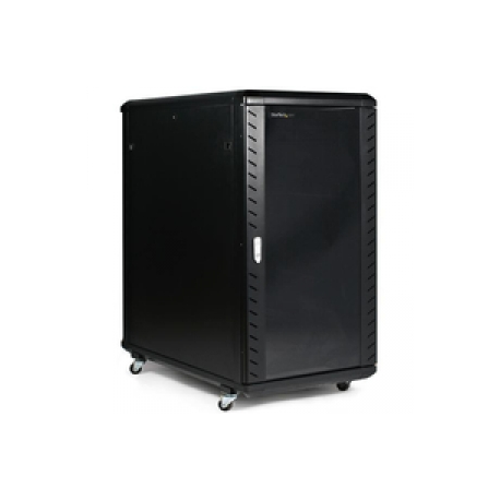 StarTech.com 22U Server Rack Cabinet on Wheels - 36 inch Adjustable Depth - Portable Network Equipment Enclosure (RK2236BKF) - Rack - 22U - for P / N: CABCAGENUTS6, CABSCREWM52, CABSCREWSM6, CABSCRWM520, CABSCRWM620, CABSCRWS1224 - 0